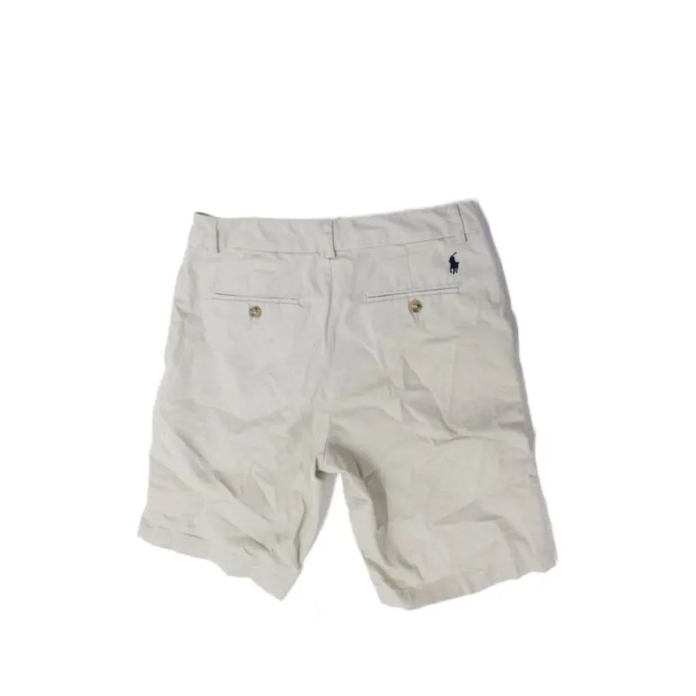 Polo Ralph Lauren Boys Flat Front Button Waist Chino Shorts Beige Size 16